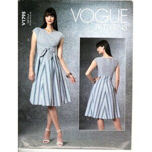 Vogue V1795 Misses 6 to 14 Fitted Dress with Waist Wrap UNCUT Sewing Pattern